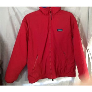Rare! 𝅺Retro vintage LL Bean Fleece Lined Full Zip Warm Up Jacket Size M